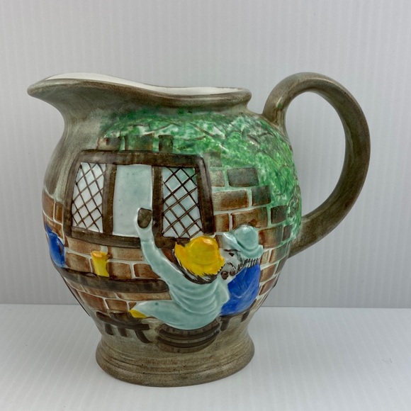 Vintage E Radford Handpainted Creamer Pitcher Earthenware - Picture 1 of 9